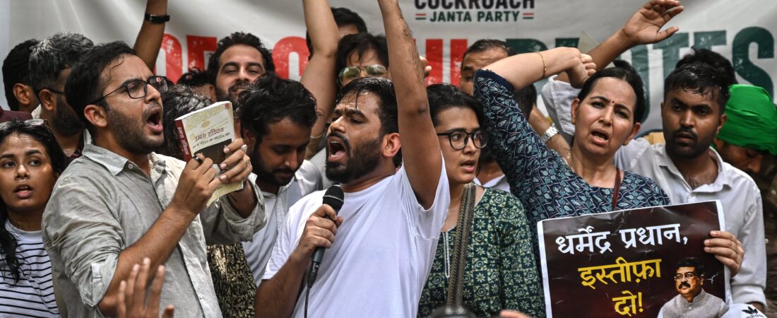 Cockroach Janta Party Holds First Major Protest at Jantar Mantar, New Delhi
