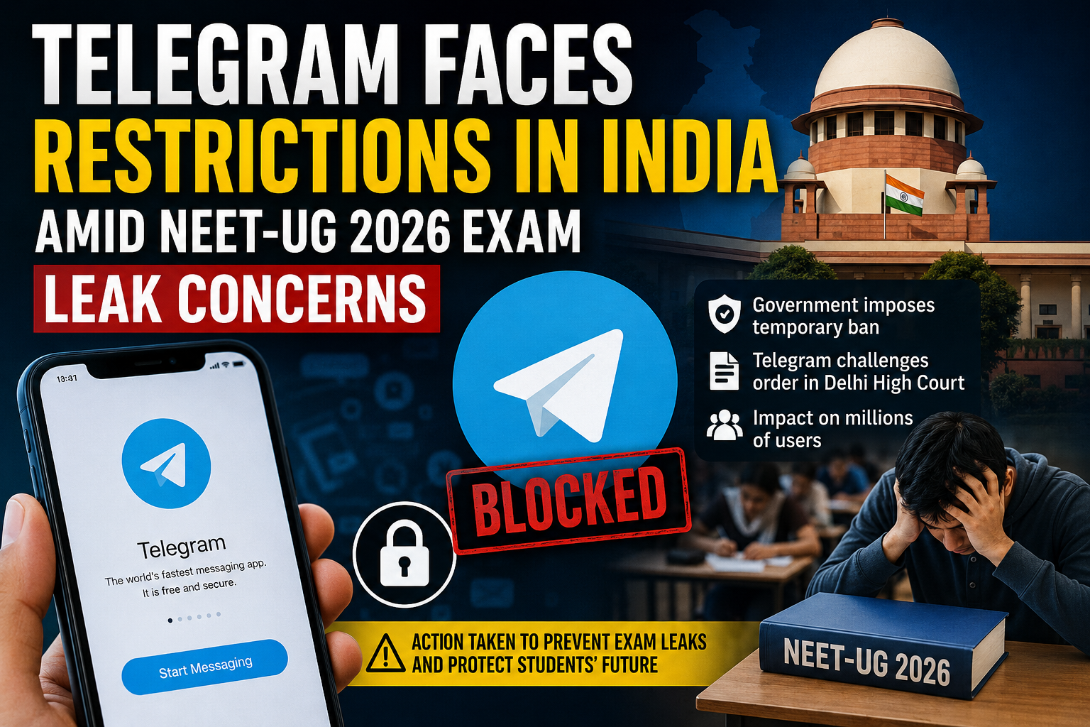 Telegram Faces Scrutiny in India Amid NEET-UG 2026 Exam Leak Concerns and Legal Battle